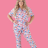 Red, White and Bows Women’s Relaxed Flare Dream Set | Milk & Baby