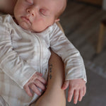 Gingham | Bamboo Zip Pajamas | Milk & Baby