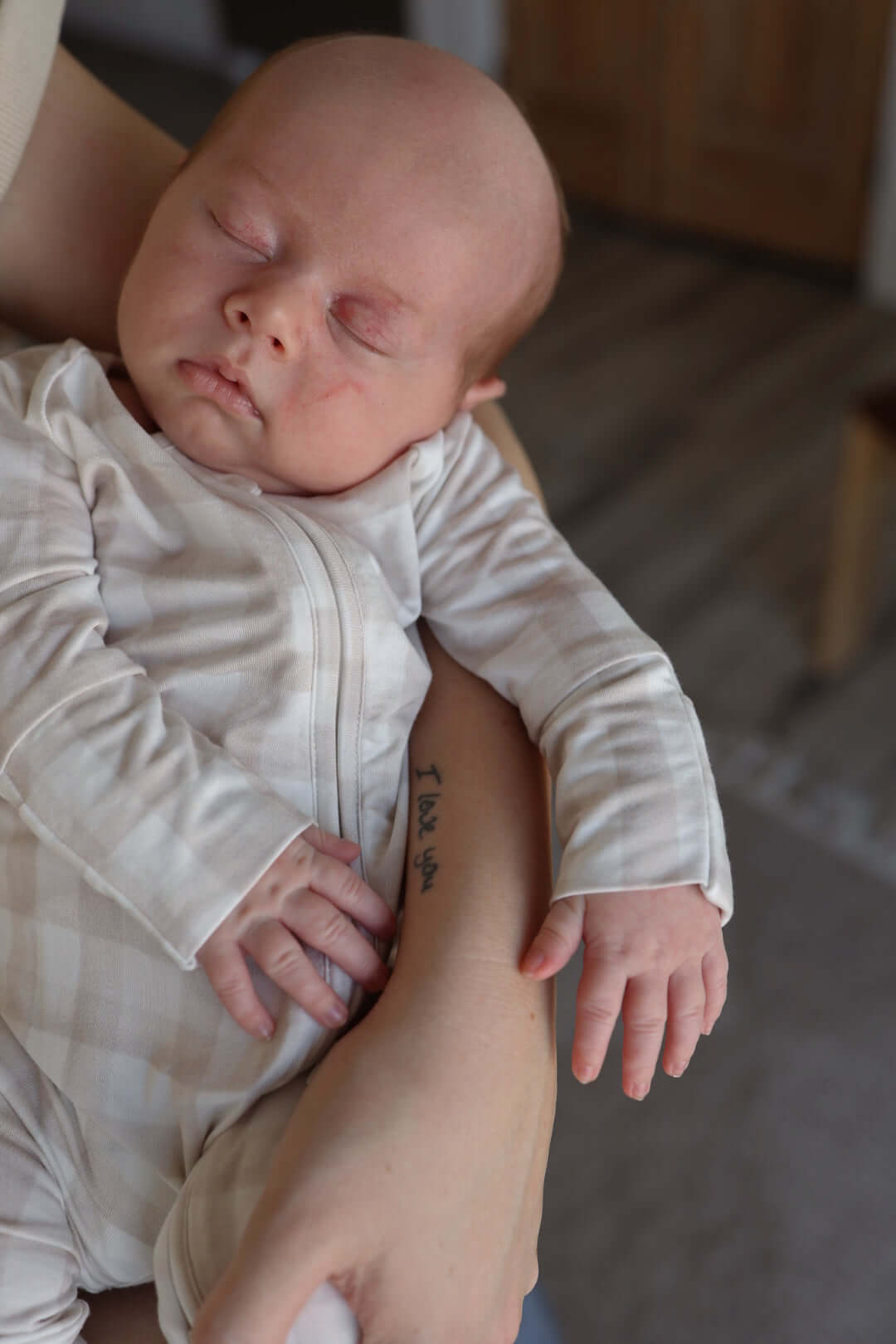 Gingham | Bamboo Zip Pajamas | Milk & Baby