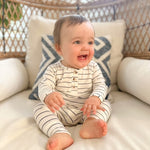 Riley Outfit and Hat Set | Black Stripes | Milk & Baby