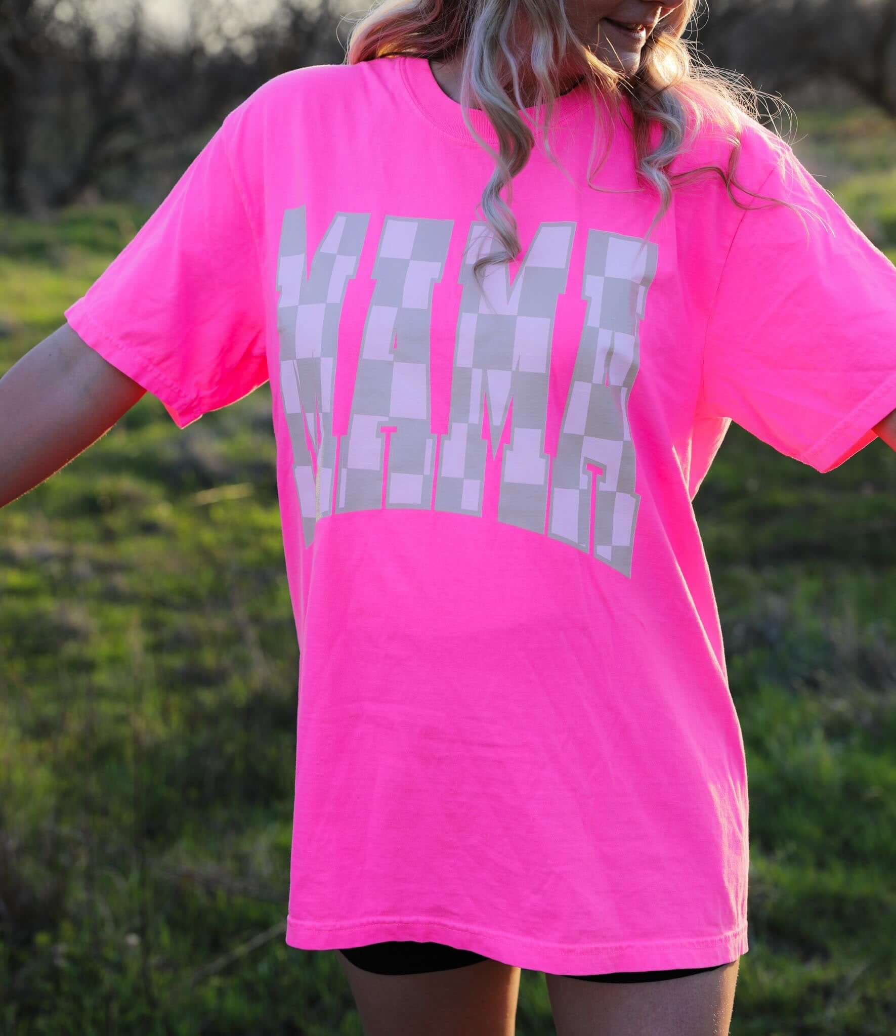 Mama Checkered Graphic Tee | Milk & Baby