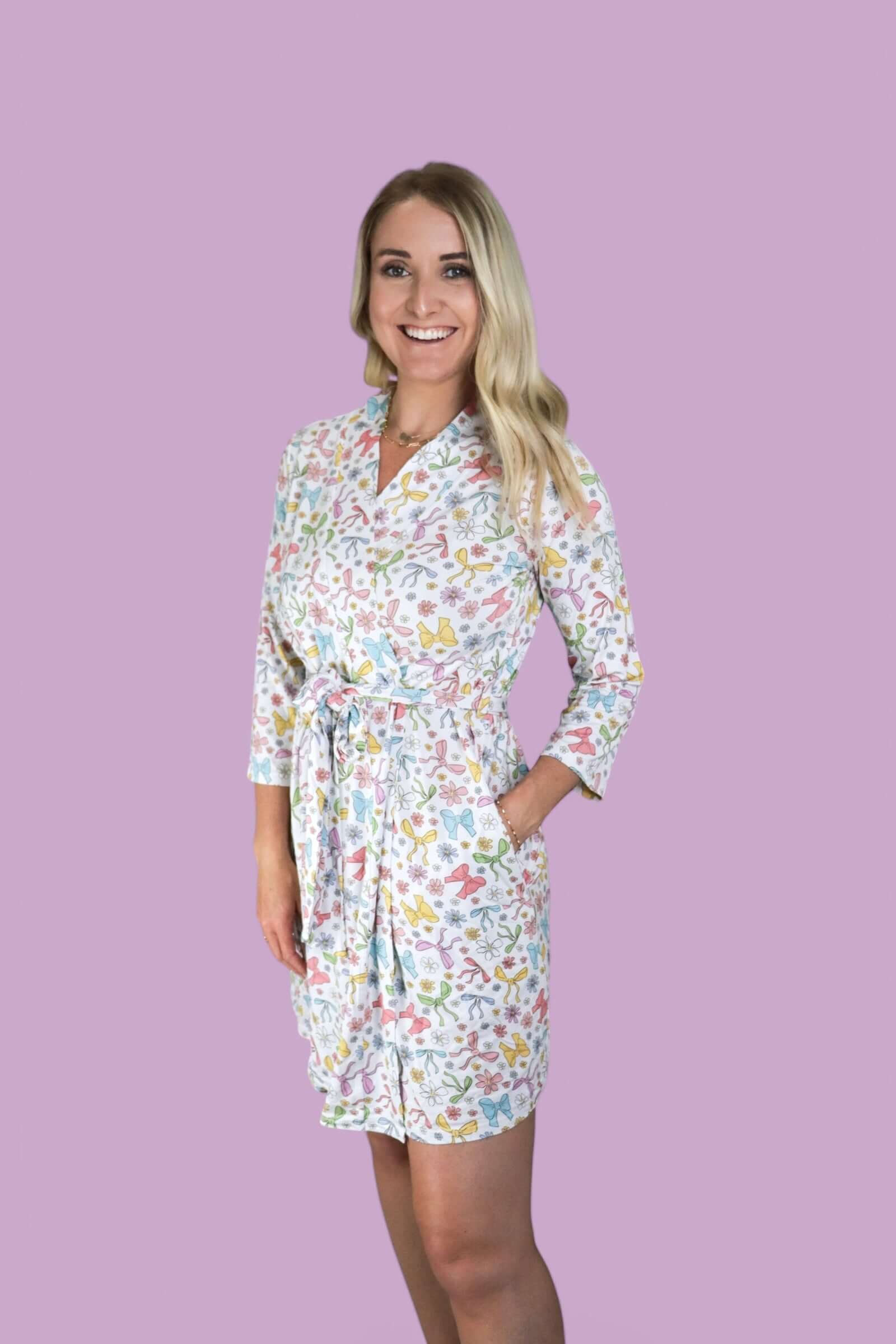 Bow Garden Women's Dream Robe | Milk & Baby