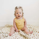 Yellow Bow Pointelle Tank Bodysuit | Milk & Baby