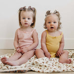 Yellow Bow Pointelle Tank Bodysuit | Milk & Baby