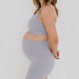 AXK CORE Maternity Bike Short | Light Gray