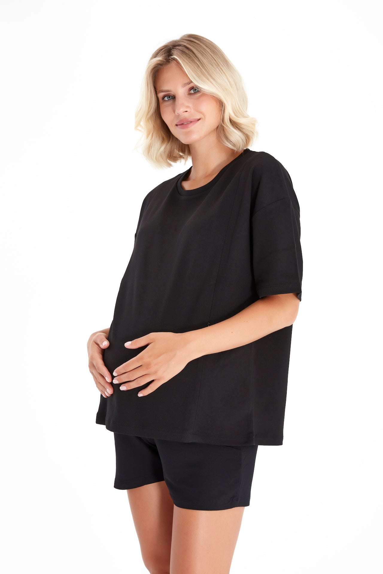 Anytime Anywhere Side Zip Maternity/Nursing T-Shirt | Milk & Baby