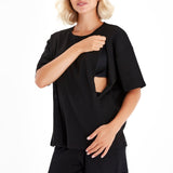 Anytime Anywhere Side Zip Maternity/Nursing T-Shirt | Milk & Baby