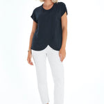 Handy Crossover Short Sleeve Cotton Maternity/Nursing Top | Milk & Baby