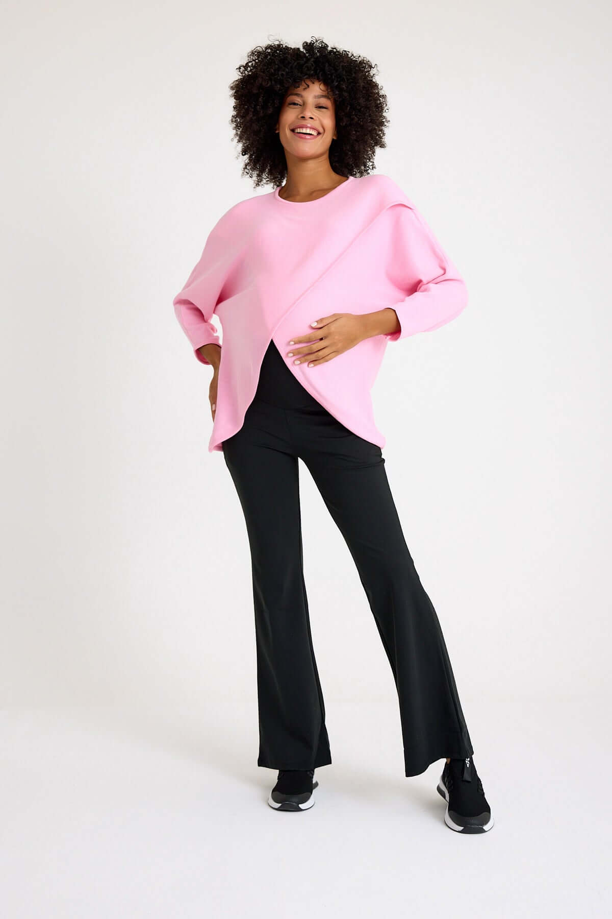 Let Loose Crossover Long Sleeve Maternity/Nursing Knit Top | Milk & Baby