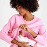Let Loose Crossover Long Sleeve Maternity/Nursing Knit Top | Milk & Baby