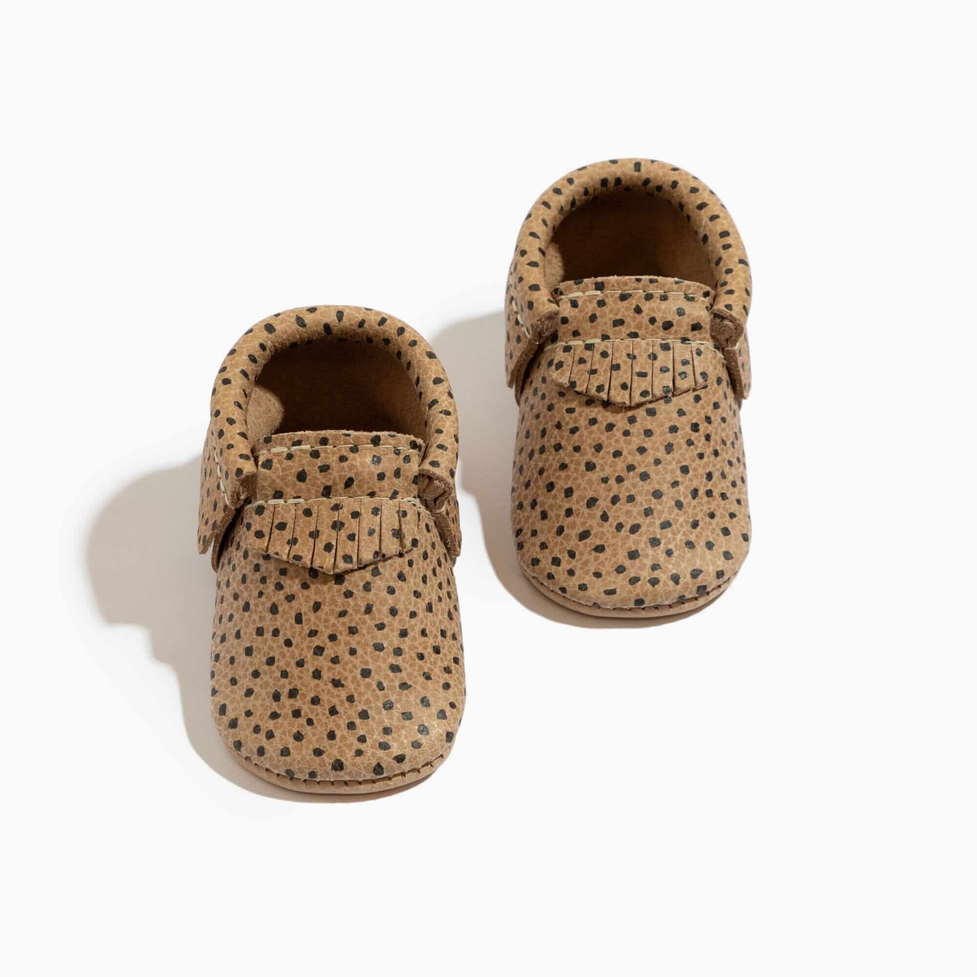 Almond Speckles Moccasin Baby Shoe | Milk & Baby