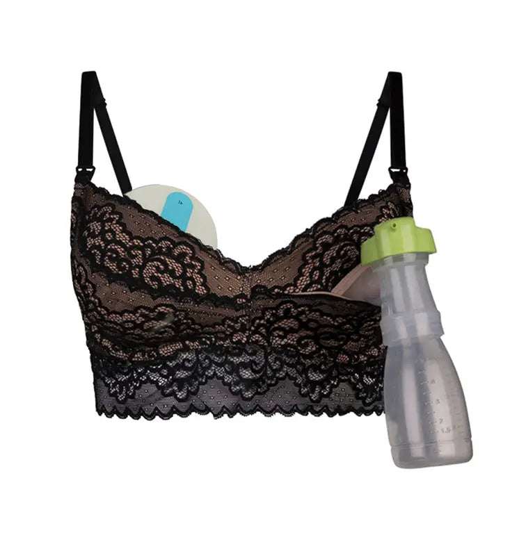 Ayla Luxury Lace Nursing + Handsfree Pumping Bra | Milk & Baby