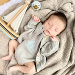 Luna + Luca Pointelle Cardigan - Heather Gray | Milk & Baby