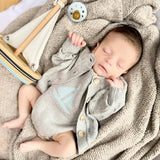 Luna + Luca Pointelle Cardigan - Heather Gray | Milk & Baby