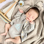 Luna + Luca Pointelle Baby Cardigan | Heather Gray Milk & Baby