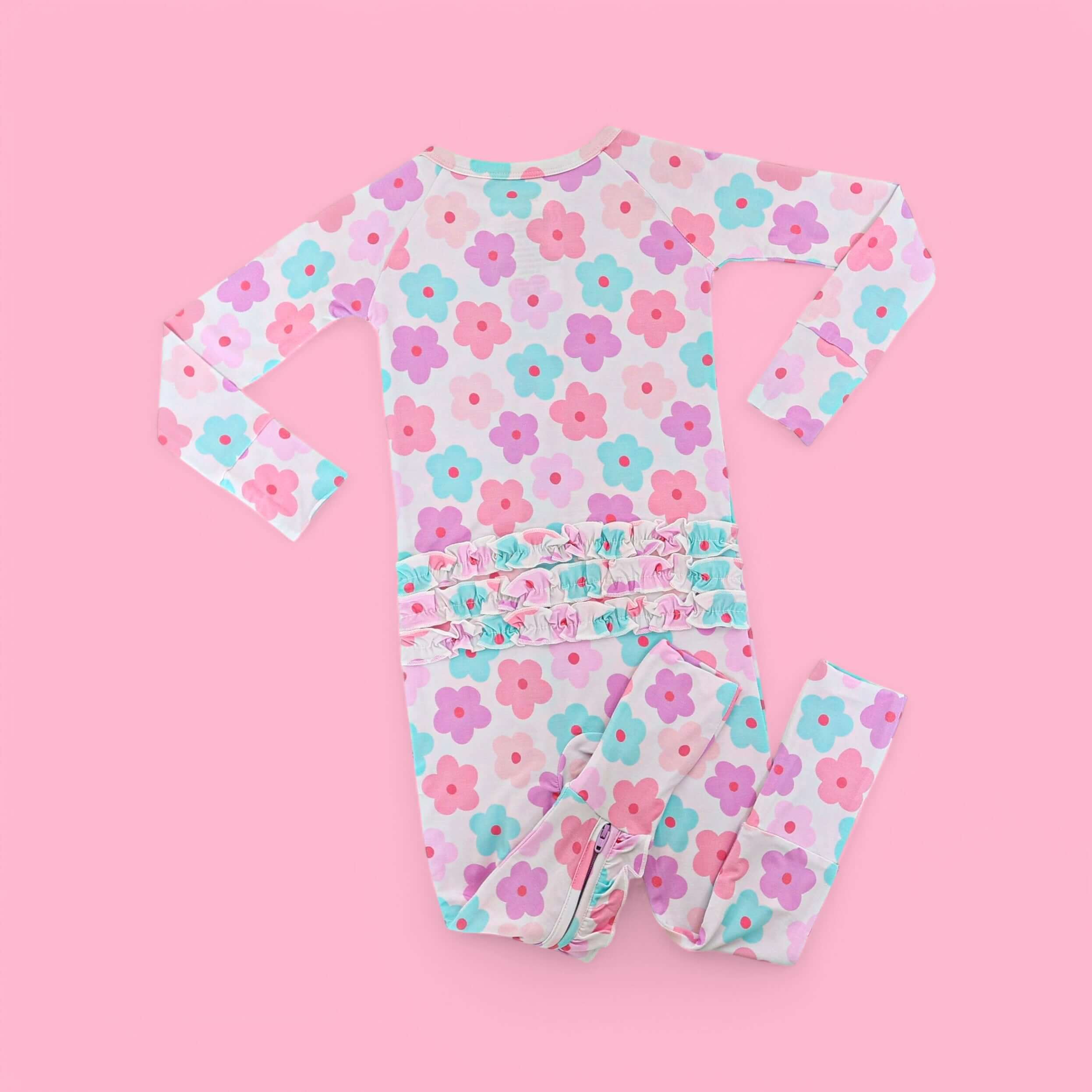 Violet Fields Dream Ruffle Romper | Milk & Baby