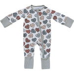 Conversation Hearts Ribbed Bamboo Zipper | Milk & Baby