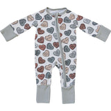 Conversation Hearts Ribbed Bamboo Zipper | Milk & Baby