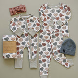 Conversation Hearts Ribbed Bamboo Zipper | Milk & Baby