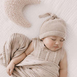 Luna + Luca Knotted Hat | Heather Beige Milk & Baby