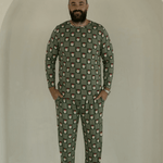 Santa Checkerboard | Men's Bamboo Pajamas | Milk & Baby