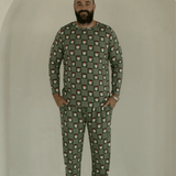 Santa Checkerboard | Men's Bamboo Pajamas | Milk & Baby