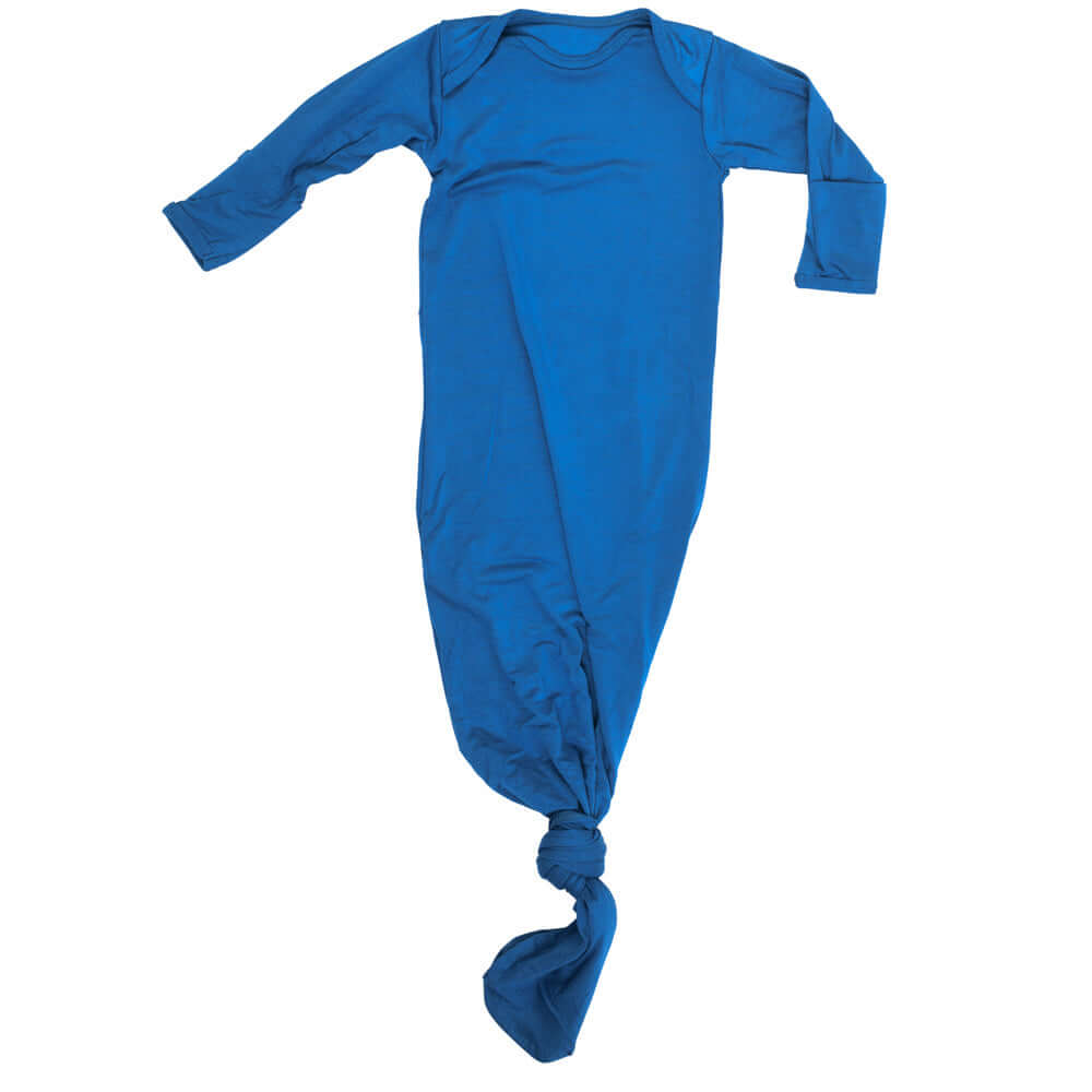 Blue Knotted Newborn Baby Gown | Milk & Baby
