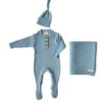 Baby Rib Henley Bundle | Powder Blue