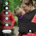 Baby K'tan Breeze Baby Carrier | Black | Milk & Baby