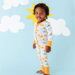 Here Comes The Sun | Bamboo One Piece Zip Pajama | Milk & Baby