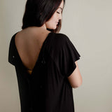 Black Ribbed Labor & Delivery Gown | Milk & Baby