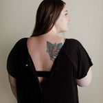 Black Ribbed Labor & Delivery Gown | Milk & Baby