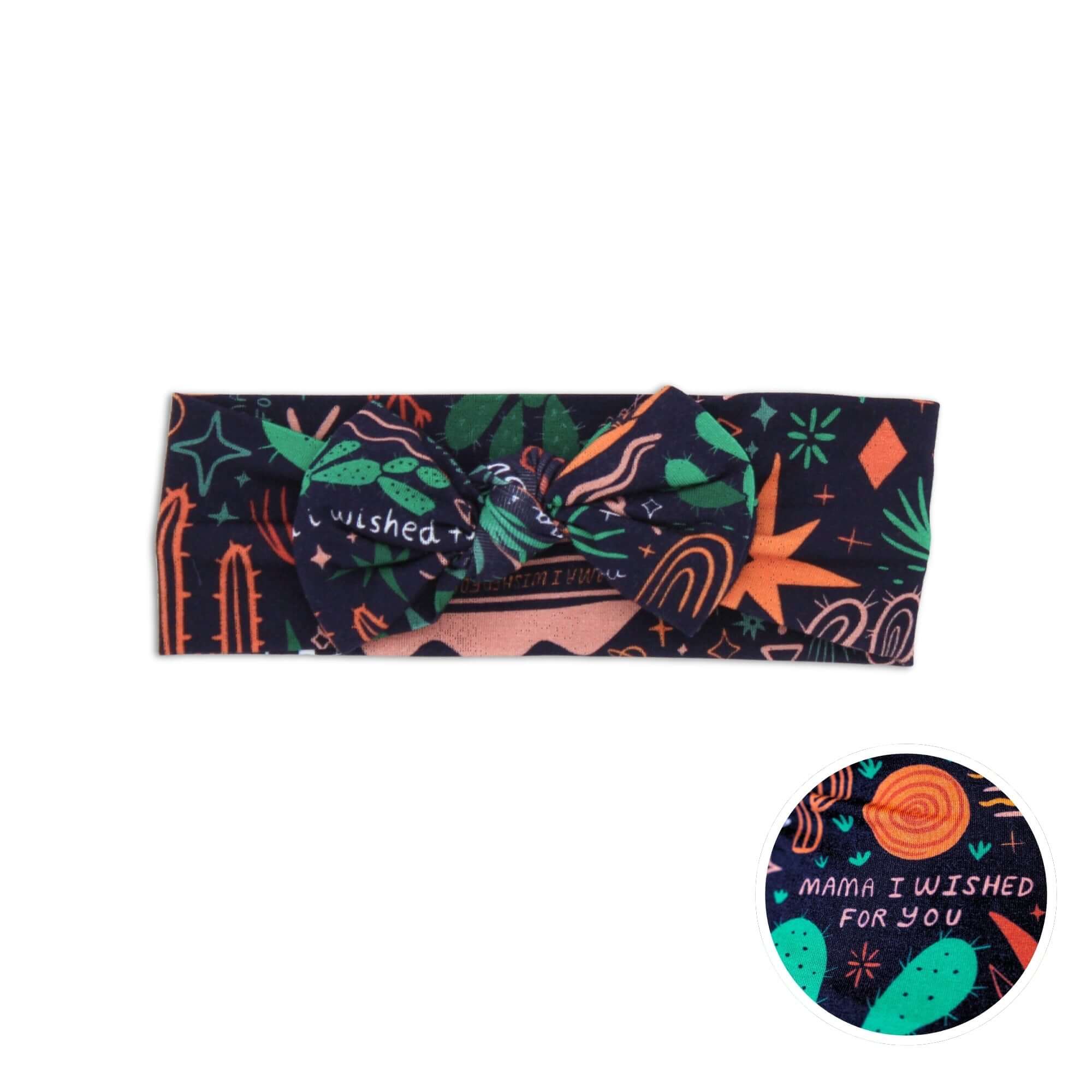 The SoftKnot Bow | Desert Cactus (Midnight) | Milk & Baby
