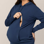 Bamboo Maternity & Nursing Hoodie | Navy | Milk & Baby