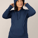 Bamboo Maternity & Nursing Hoodie | Navy | Milk & Baby