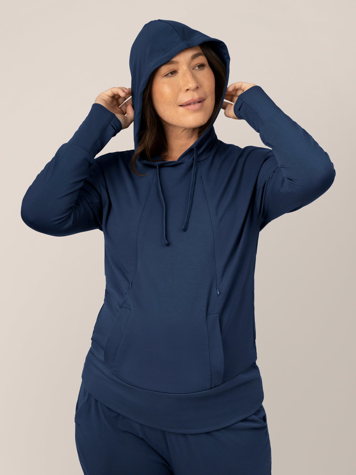 Bamboo Maternity & Nursing Hoodie | Navy | Milk & Baby