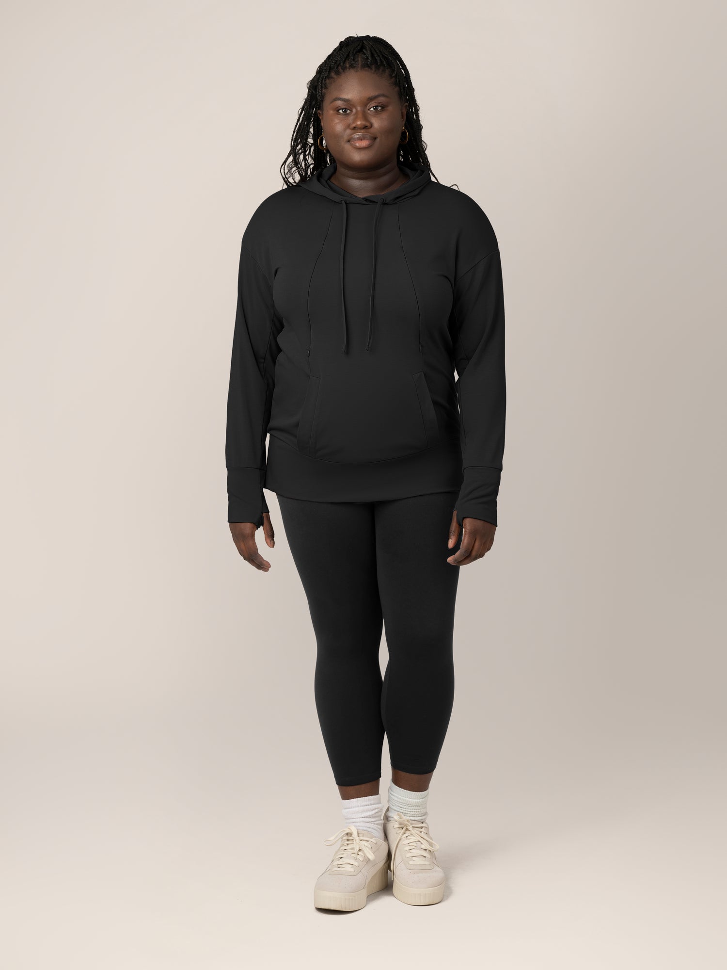 Bamboo Maternity & Nursing Hoodie | Black | Milk & Baby