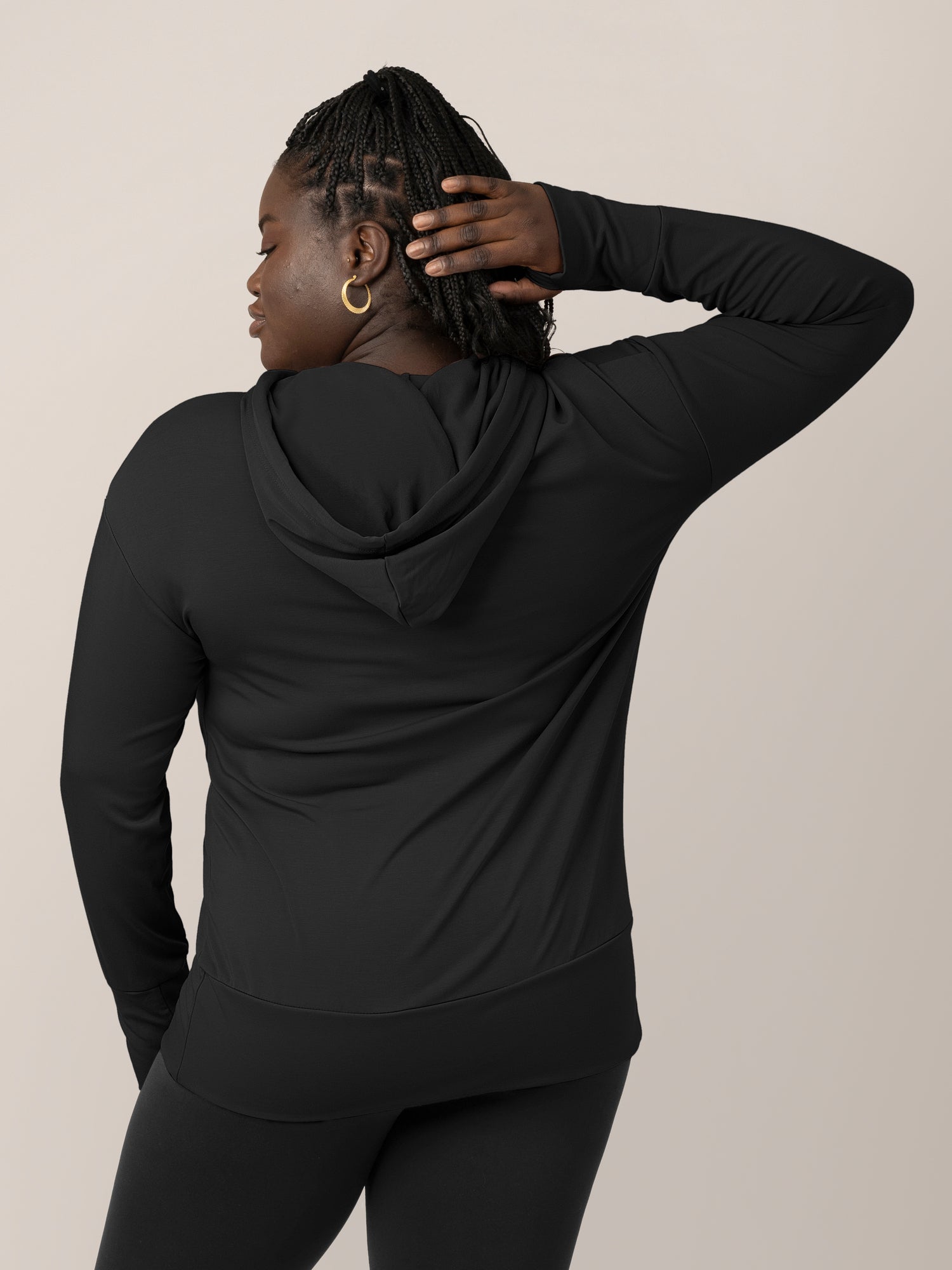 Bamboo Maternity & Nursing Hoodie | Black | Milk & Baby
