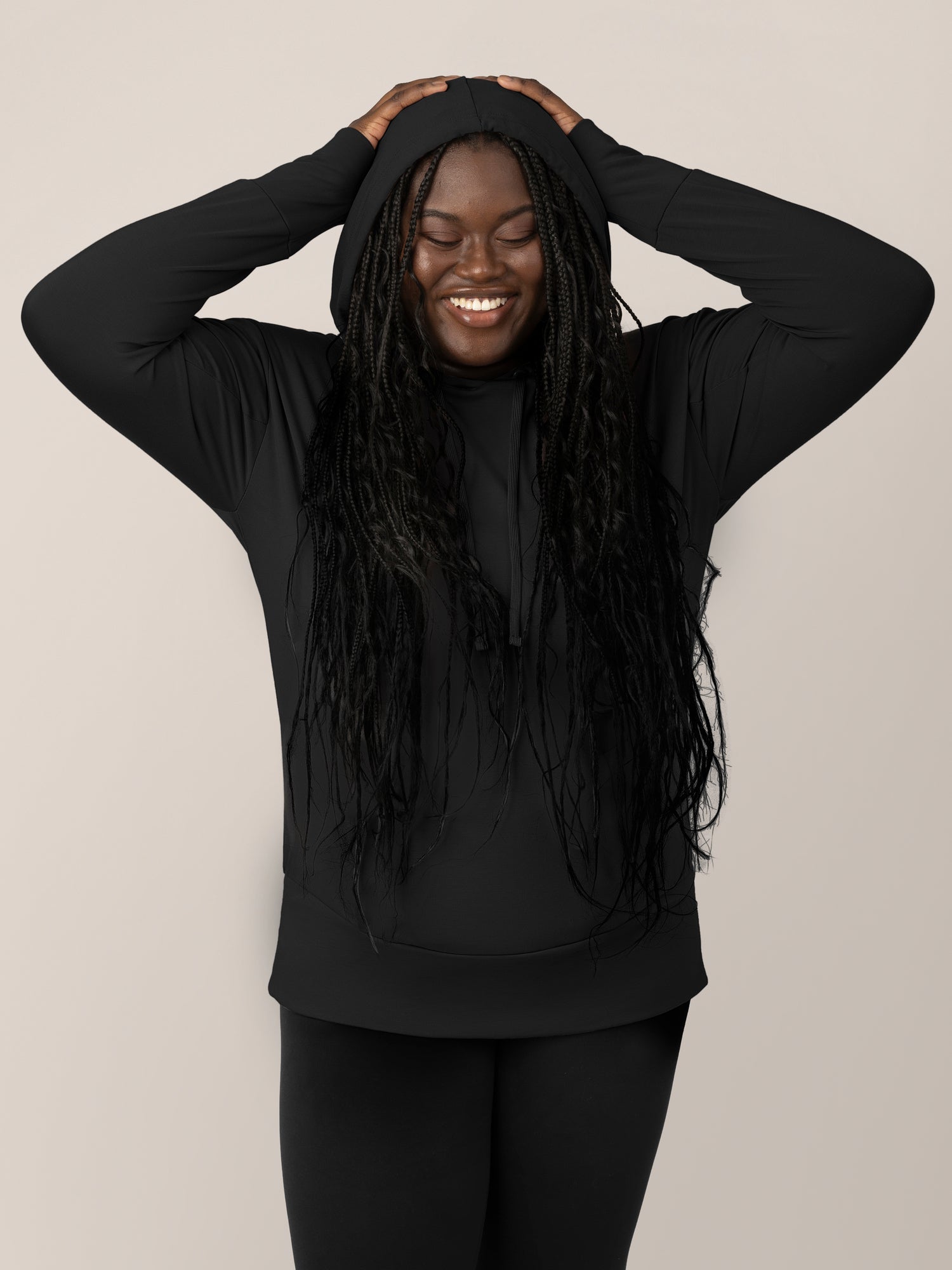 Bamboo Maternity & Nursing Hoodie | Black | Milk & Baby