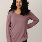 Bamboo Maternity & Nursing Long Sleeve T-shirt | Twilight | Milk & Baby