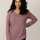 Bamboo Maternity & Nursing Long Sleeve T-shirt | Twilight | Milk & Baby