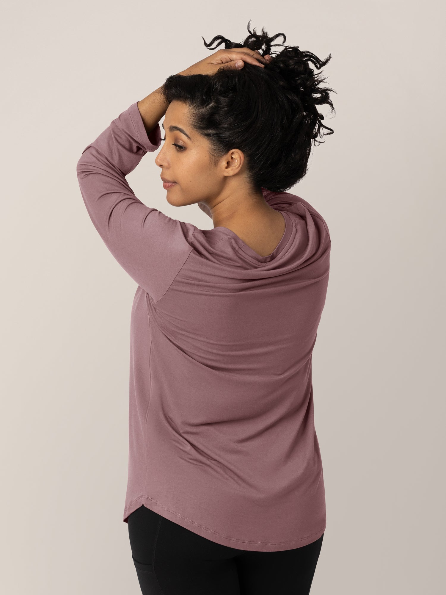 Bamboo Maternity & Nursing Long Sleeve T-shirt | Twilight | Milk & Baby