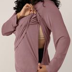 Bamboo Maternity & Nursing Long Sleeve T-shirt | Twilight | Milk & Baby