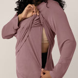 Bamboo Maternity & Nursing Long Sleeve T-shirt | Twilight | Milk & Baby