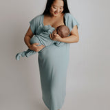 Blue Bird Mommy Labor and Delivery Gown