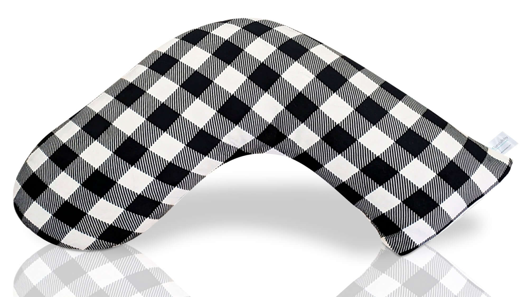 Luna Lullaby Nursing Pillow - Black & White Buffalo Check | Milk & Baby