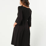MARION Sarah Empire Maternity Nursing Dress - Black back