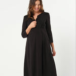 MARION Sarah Empire Maternity Nursing Dress - Black