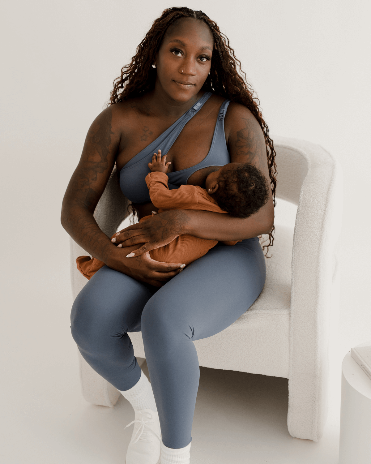 AXK CORE Cross Body Nursing Bra | Blue | Milk & Baby