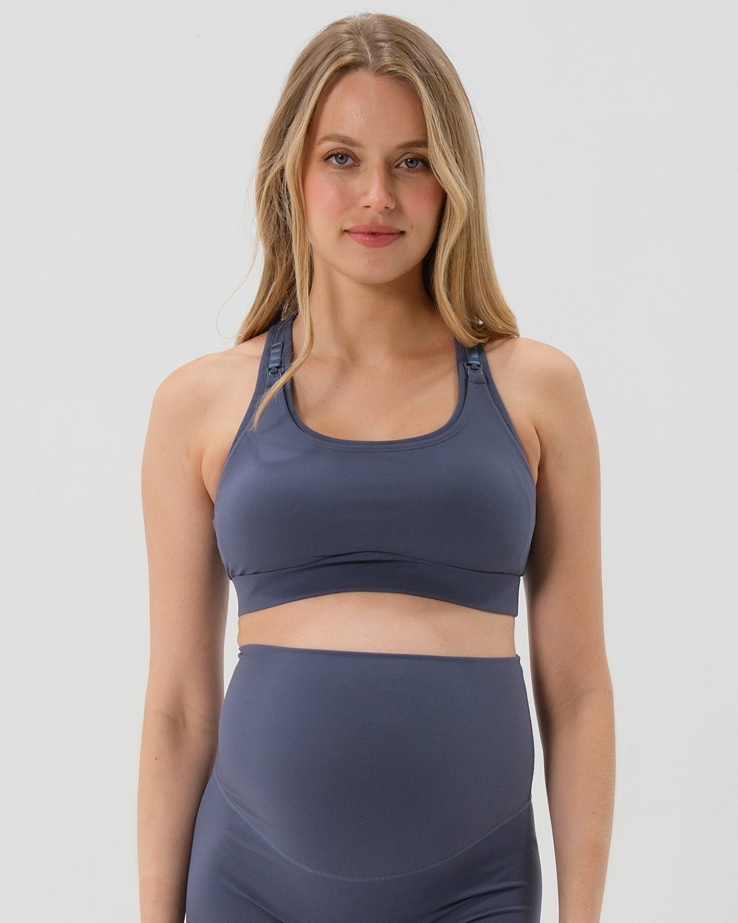AXK Baby Mama Full Support Nursing Bra Blue front